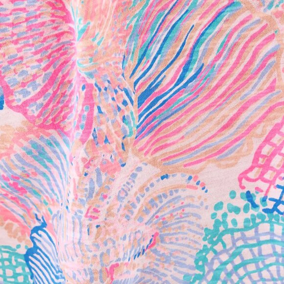 Lilly Pulitzer Women's Etta Scoop Neck, Multi Roar of The Seas Small - Picture 4 of 4